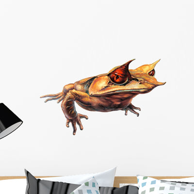 Horned Toad Wall Decal shown on a wall