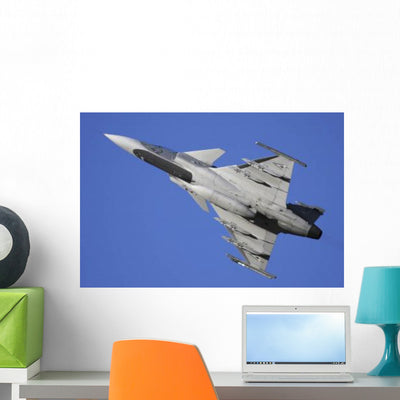 Hungarian Air Force Saab Wall Decal shown on a wall