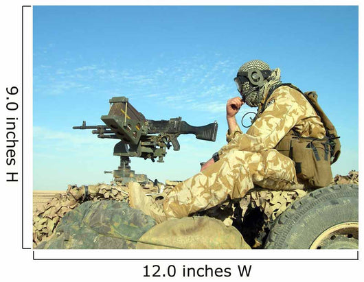 Gunner Sits atop British Wall Decal