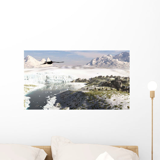 Receding Glacial Scene circa Wall Decal