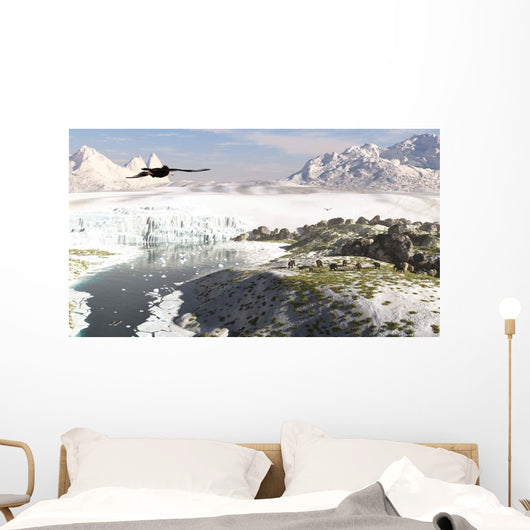 Receding Glacial Scene circa Wall Decal