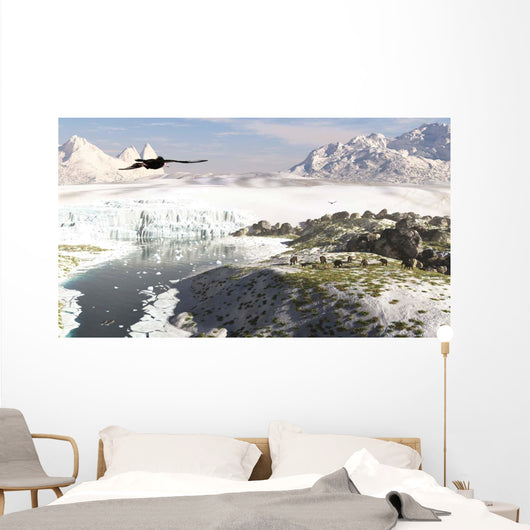 Receding Glacial Scene circa Wall Decal