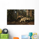 Postosuchus Attacking Dicynodont Triassic Wall Decal