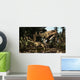 Large Carcharodontosaurus Attacks Kaprosuchus Wall Decal