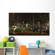 Daspletosaurus Confronts Family Chasmosaurus Wall Decal