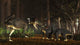 Daspletosaurus Confronts Family Chasmosaurus Wall Decal