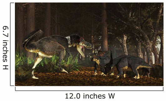 Daspletosaurus Confronts Family Chasmosaurus Wall Decal