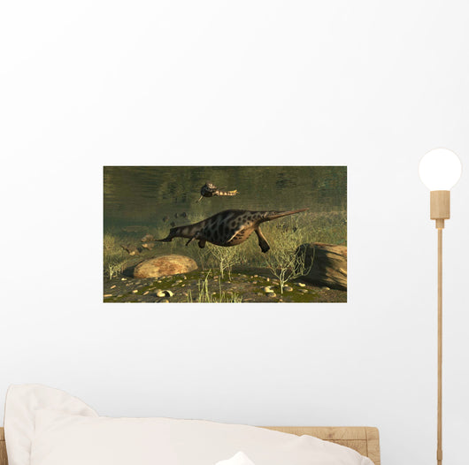 Hupehsuchus Marine Reptiles Swimming Wall Decal