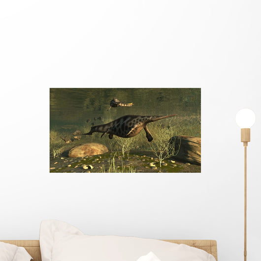Hupehsuchus Marine Reptiles Swimming Wall Decal