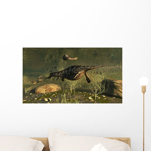 Hupehsuchus Marine Reptiles Swimming Wall Decal