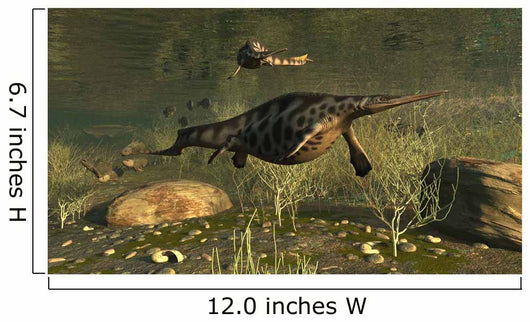 Hupehsuchus Marine Reptiles Swimming Wall Decal