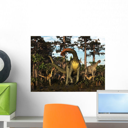 Jobaria Dinosaur Is Menaced Wall Decal
