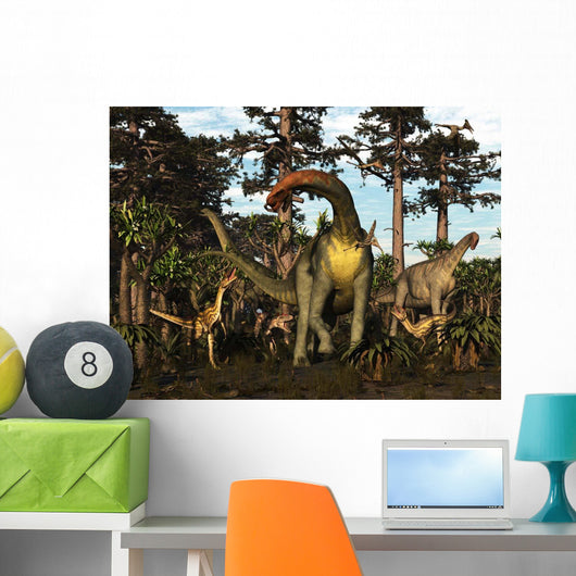Jobaria Dinosaur Is Menaced Wall Decal
