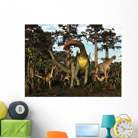 Jobaria Dinosaur Is Menaced Wall Decal