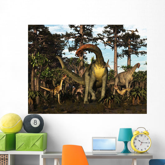 Jobaria Dinosaur Is Menaced Wall Decal