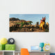 Saurophaganax Dinosaur Attacks Stegosaurus Wall Decal