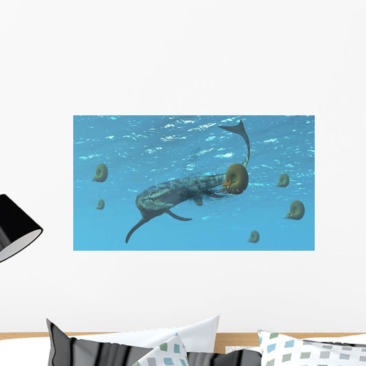 Tylosaurus Tries to Feed Wall Decal