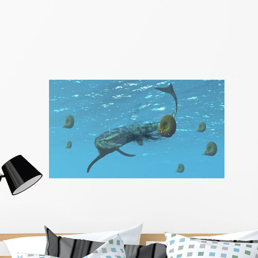 Tylosaurus Tries to Feed Wall Decal