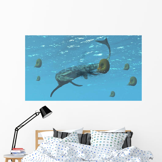 Tylosaurus Tries to Feed Wall Decal