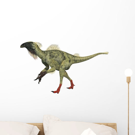 Beipiaosaurus Feathered Walking Dinosaur Wall Decal