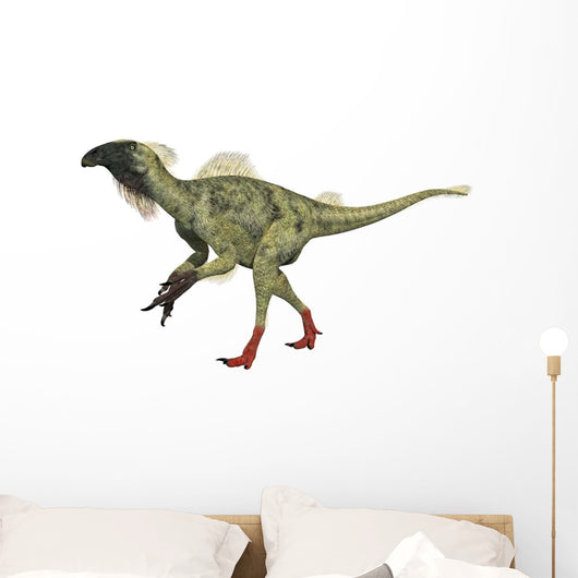 Beipiaosaurus Feathered Walking Dinosaur Wall Decal