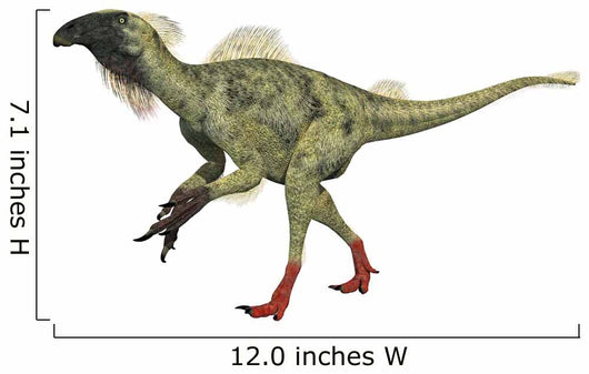 Beipiaosaurus Feathered Walking Dinosaur Wall Decal
