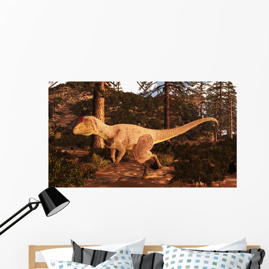 Cryolophosaurus Hunting Antarctica Wall Decal