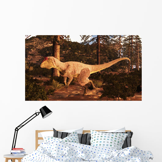 Cryolophosaurus Hunting Antarctica Wall Decal