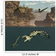 Pterodactylus Flying over Dakosaurus Wall Decal