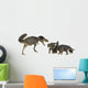 Daspletosaurus Attacking Group Chasmosaurus Wall Decal