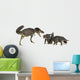 Daspletosaurus Attacking Group Chasmosaurus Wall Decal