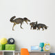 Daspletosaurus Attacking Group Chasmosaurus Wall Decal
