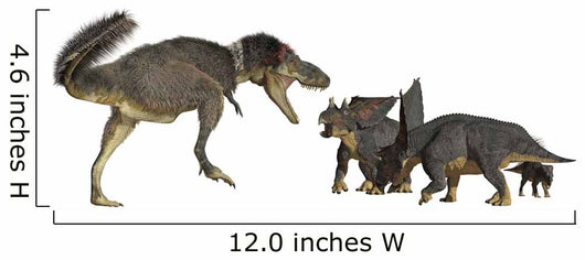 Daspletosaurus Attacking Group Chasmosaurus Wall Decal
