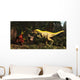 Lythronax Dinosaur Confronts Diabloceratops Wall Decal