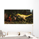 Lythronax Dinosaur Confronts Diabloceratops Wall Decal