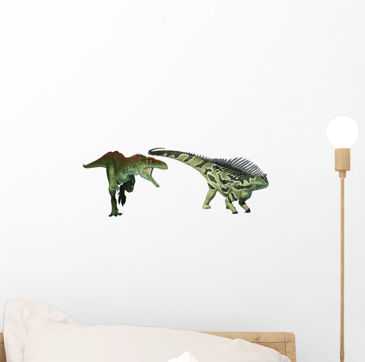 Tyrannotitan Dinosaur Attacking Agustinia Wall Decal