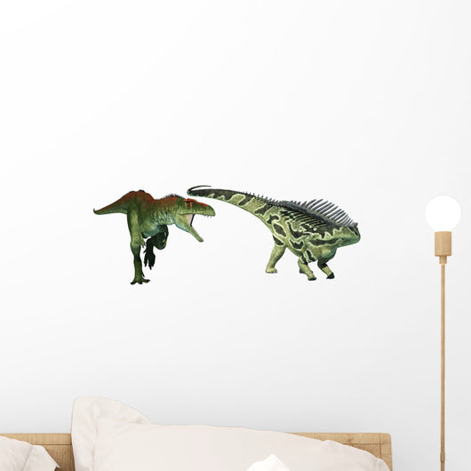 Tyrannotitan Dinosaur Attacking Agustinia Wall Decal