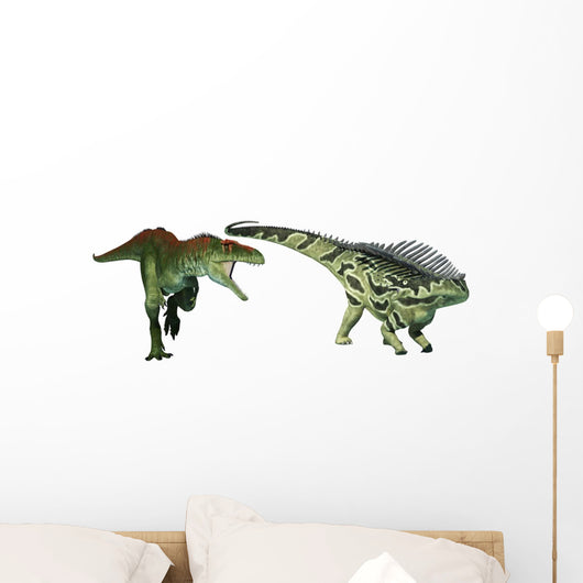 Tyrannotitan Dinosaur Attacking Agustinia Wall Decal