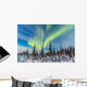 Aurora Borealis over Trees Wall Decal