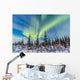 Aurora Borealis over Trees Wall Decal