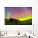 Fish-eye Lens Composite Aurora Wall Decal