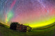 Fish-eye Lens Composite Aurora Wall Decal