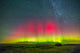 Aurora Borealis above Grasslands Wall Decal
