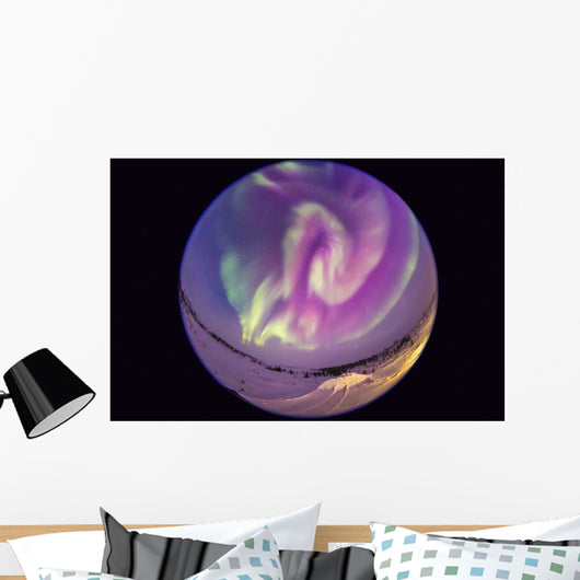 Fish-eye Lens Aurora Borealis Wall Decal Design 2
