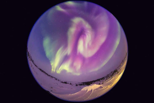 Fish-eye Lens Aurora Borealis Wall Decal Design 2