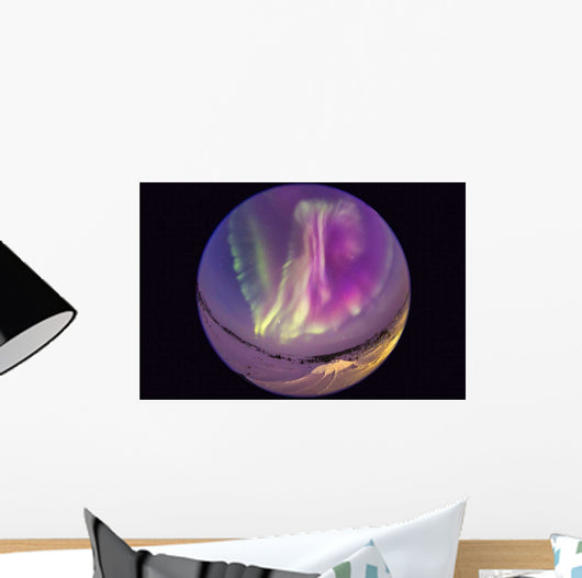 Fish-eye Lens Aurora Borealis Wall Decal Design 1