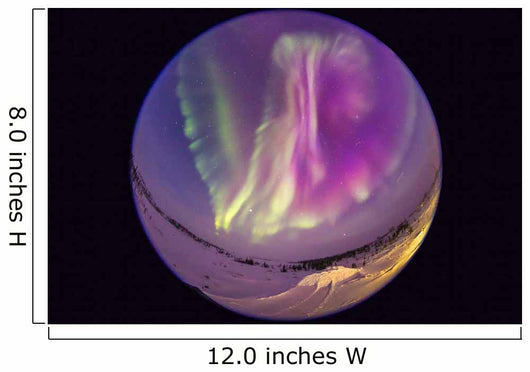 Fish-eye Lens Aurora Borealis Wall Decal Design 1