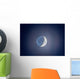 Crescent Moon with Earthshine Wall Decal Design 3