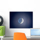 Crescent Moon with Earthshine Wall Decal Design 3