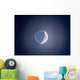 Crescent Moon with Earthshine Wall Decal Design 3